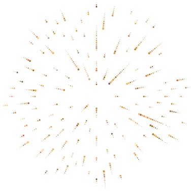 Renkli, renkli rastgele daireler, noktalar, benekler ve çiller konsantre, dairesel ve dairesel elementler. Noktacılık, noktacılık rastgele polikrom yarım ton daireler stok vektör çizimi, klip- sanat grafikleri