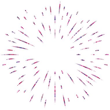 Renkli, renkli rastgele daireler, noktalar, benekler ve çiller konsantre, dairesel ve dairesel elementler. Noktacılık, noktacılık rastgele polikrom yarım ton daireler stok vektör çizimi, klip- sanat grafikleri