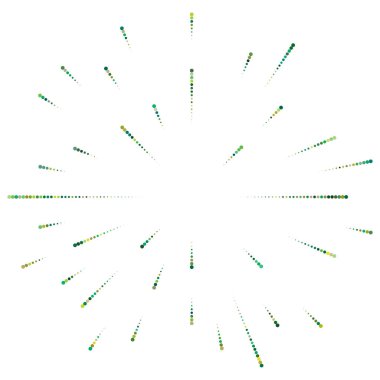 Renkli, renkli rastgele daireler, noktalar, benekler ve çiller konsantre, dairesel ve dairesel elementler. Noktacılık, noktacılık rastgele polikrom yarım ton daireler stok vektör çizimi, klip- sanat grafikleri