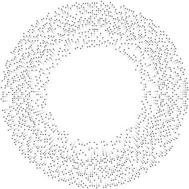 Renkli, renkli rastgele daireler, noktalar, benekler ve çiller konsantre, dairesel ve dairesel elementler. Noktacılık, noktacılık rastgele polikrom yarım ton daireler stok vektör çizimi, klip- sanat grafikleri