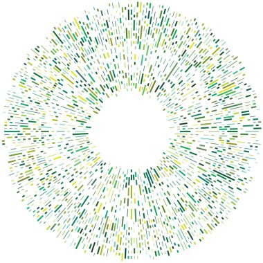 Radikal, yayılan çizgiler. Radyasyon, patlama, parıltı, parıltı ve parıltı efekti. Soyut patlama, aurora, aura etkisi stok vektör çizimi, klip- sanat grafikleri.