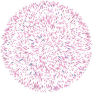 Radikal, yayılan çizgiler. Radyasyon, patlama, parıltı, parıltı ve parıltı efekti. Soyut patlama, aurora, aura etkisi stok vektör çizimi, klip- sanat grafikleri.