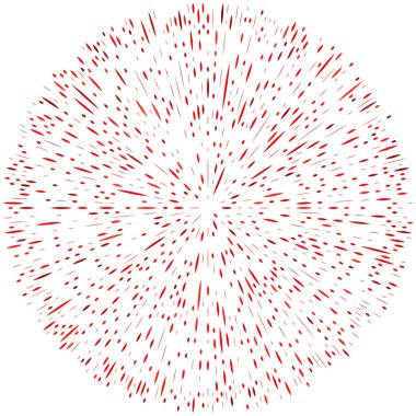 Radikal, yayılan çizgiler. Radyasyon, patlama, parıltı, parıltı ve parıltı efekti. Soyut patlama, aurora, aura etkisi stok vektör çizimi, klip- sanat grafikleri.