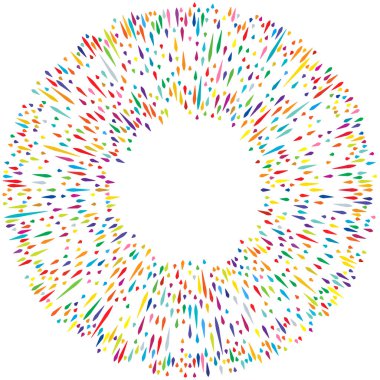 Radikal, yayılan çizgiler. Radyasyon, patlama, parıltı, parıltı ve parıltı efekti. Soyut patlama, aurora, aura etkisi stok vektör çizimi, klip- sanat grafikleri.