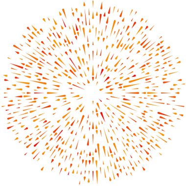 Radikal, yayılan çizgiler. Radyasyon, patlama, parıltı, parıltı ve parıltı efekti. Soyut patlama, aurora, aura etkisi stok vektör çizimi, klip- sanat grafikleri.