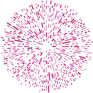 Radikal, yayılan çizgiler. Radyasyon, patlama, parıltı, parıltı ve parıltı efekti. Soyut patlama, aurora, aura etkisi stok vektör çizimi, klip- sanat grafikleri.