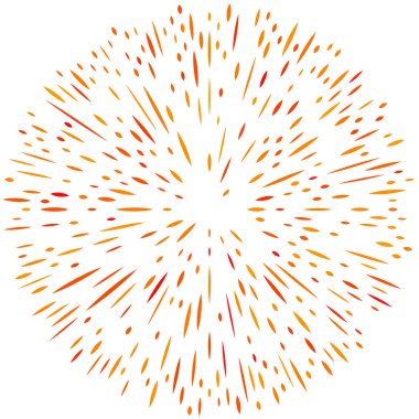 Radikal, yayılan çizgiler. Radyasyon, patlama, parıltı, parıltı ve parıltı efekti. Soyut patlama, aurora, aura etkisi stok vektör çizimi, klip- sanat grafikleri.