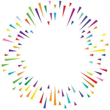 Radikal, yayılan çizgiler. Radyasyon, patlama, parıltı, parıltı ve parıltı efekti. Soyut patlama, aurora, aura etkisi stok vektör çizimi, klip- sanat grafikleri.