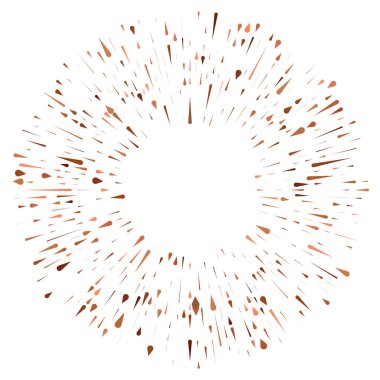 Radikal, yayılan çizgiler. Radyasyon, patlama, parıltı, parıltı ve parıltı efekti. Soyut patlama, aurora, aura etkisi stok vektör çizimi, klip- sanat grafikleri.