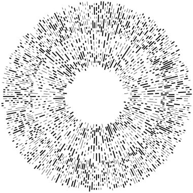 Radikal, yayılan çizgiler. Radyasyon, patlama, parıltı, parıltı ve parıltı efekti. Soyut patlama, aurora, aura etkisi stok vektör çizimi, klip- sanat grafikleri.