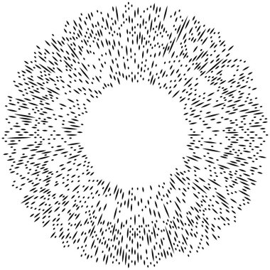 Radikal, yayılan çizgiler. Radyasyon, patlama, parıltı, parıltı ve parıltı efekti. Soyut patlama, aurora, aura etkisi stok vektör çizimi, klip- sanat grafikleri.