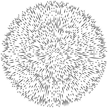 Radikal, yayılan çizgiler. Radyasyon, patlama, parıltı, parıltı ve parıltı efekti. Soyut patlama, aurora, aura etkisi stok vektör çizimi, klip- sanat grafikleri.