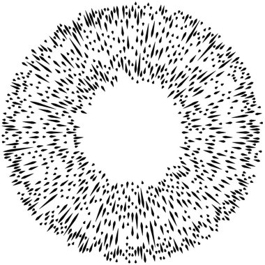 Radikal, yayılan çizgiler. Radyasyon, patlama, parıltı, parıltı ve parıltı efekti. Soyut patlama, aurora, aura etkisi stok vektör çizimi, klip- sanat grafikleri.