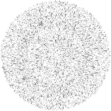 Radikal, yayılan çizgiler. Radyasyon, patlama, parıltı, parıltı ve parıltı efekti. Soyut patlama, aurora, aura etkisi stok vektör çizimi, klip- sanat grafikleri.