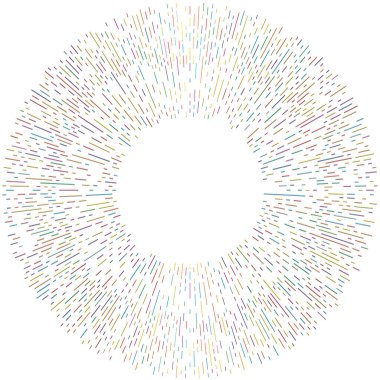 Radikal, yayılan çizgiler. Radyasyon, patlama, parıltı, parıltı ve parıltı efekti. Soyut patlama, aurora, aura etkisi stok vektör çizimi, klip- sanat grafikleri.