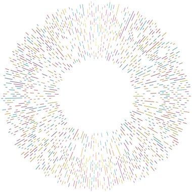 Radikal, yayılan çizgiler. Radyasyon, patlama, parıltı, parıltı ve parıltı efekti. Soyut patlama, aurora, aura etkisi stok vektör çizimi, klip- sanat grafikleri.