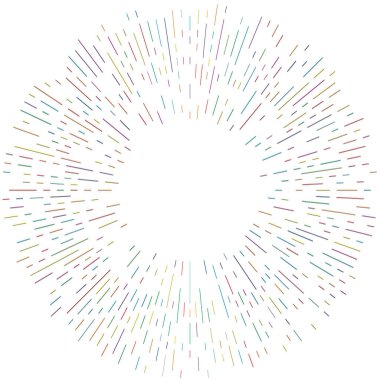 Radikal, yayılan çizgiler. Radyasyon, patlama, parıltı, parıltı ve parıltı efekti. Soyut patlama, aurora, aura etkisi stok vektör çizimi, klip- sanat grafikleri.