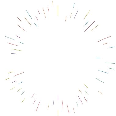 Radikal, yayılan çizgiler. Radyasyon, patlama, parıltı, parıltı ve parıltı efekti. Soyut patlama, aurora, aura etkisi stok vektör çizimi, klip- sanat grafikleri.