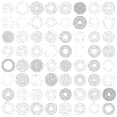 Radikal, yayılan çizgiler. Radyasyon, patlama, parıltı, parıltı ve parıltı efekti. Soyut patlama, aurora, aura etkisi stok vektör çizimi, klip- sanat grafikleri.