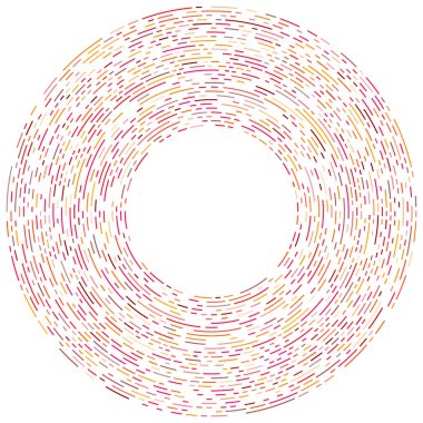 Renkli dairesel, eşmerkezli çemberler. Radyal, yayılan halkalar. Soyut geometrik çember şekli, tasarım elemanı. Girdaplar, girdaplar, girdaplar, girdaplar, girdaplar, girdaplar ve girdaplar.