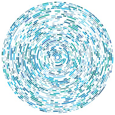 Renkli dairesel, eşmerkezli çemberler. Radyal, yayılan halkalar. Soyut geometrik çember şekli, tasarım elemanı. Girdaplar, girdaplar, girdaplar, girdaplar, girdaplar, girdaplar ve girdaplar.