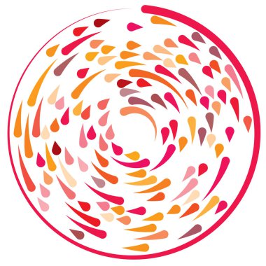 Renkli dairesel, eşmerkezli çemberler. Radyal, yayılan halkalar. Soyut geometrik çember şekli, tasarım elemanı. Girdaplar, girdaplar, girdaplar, girdaplar, girdaplar, girdaplar ve girdaplar.