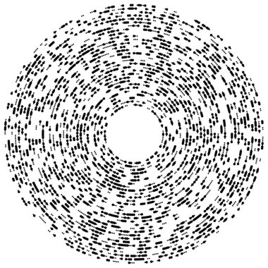 Renkli, renkli rastgele daireler, noktalar, benekler ve çiller konsantre, dairesel ve dairesel elementler. Noktacılık, noktacılık rastgele polikrom yarım ton daireler stok vektör çizimi, klip- sanat grafikleri
