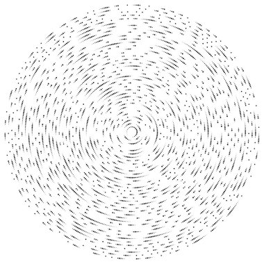 Renkli, renkli rastgele daireler, noktalar, benekler ve çiller konsantre, dairesel ve dairesel elementler. Noktacılık, noktacılık rastgele polikrom yarım ton daireler stok vektör çizimi, klip- sanat grafikleri