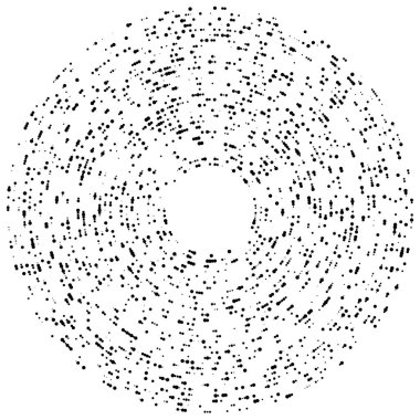 Renkli, renkli rastgele daireler, noktalar, benekler ve çiller konsantre, dairesel ve dairesel elementler. Noktacılık, noktacılık rastgele polikrom yarım ton daireler stok vektör çizimi, klip- sanat grafikleri