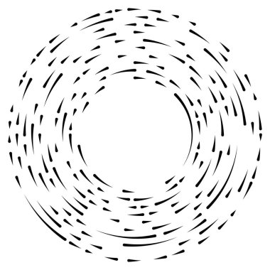 Renkli dairesel, eşmerkezli çemberler. Radyal, yayılan halkalar. Soyut geometrik çember şekli, tasarım elemanı. Girdaplar, girdaplar, girdaplar, girdaplar, girdaplar, girdaplar ve girdaplar.