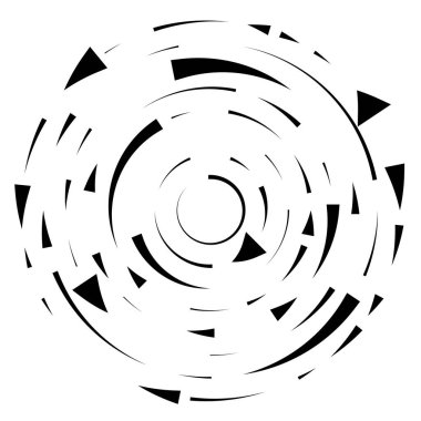 Renkli dairesel, eşmerkezli çemberler. Radyal, yayılan halkalar. Soyut geometrik çember şekli, tasarım elemanı. Girdaplar, girdaplar, girdaplar, girdaplar, girdaplar, girdaplar ve girdaplar.