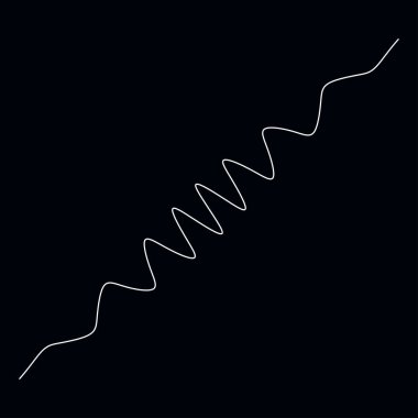 Dalgalı, dalgalı, dalgalı çizgiler. Eğri, camber, yay etkisi çizgileri. Curl, camber, fleks efekt çizgileri - stok vektör illüstrasyonu, klip- art grafikleri