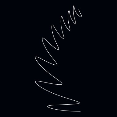 Dalgalı, dalgalı, dalgalı çizgiler. Eğri, camber, yay etkisi çizgileri. Curl, camber, fleks efekt çizgileri - stok vektör illüstrasyonu, klip- art grafikleri