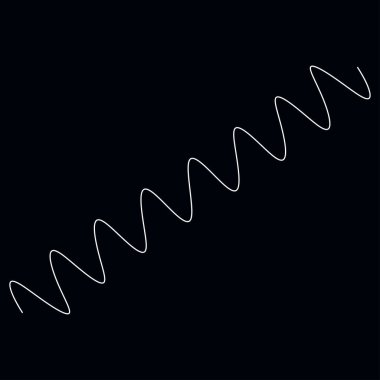 Dalgalı, dalgalı, dalgalı çizgiler. Eğri, camber, yay etkisi çizgileri. Curl, camber, fleks efekt çizgileri - stok vektör illüstrasyonu, klip- art grafikleri