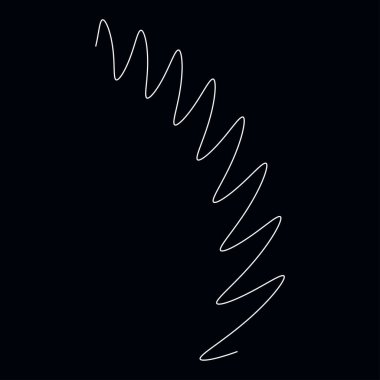 Dalgalı, dalgalı, dalgalı çizgiler. Eğri, camber, yay etkisi çizgileri. Curl, camber, fleks efekt çizgileri - stok vektör illüstrasyonu, klip- art grafikleri