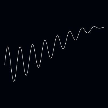 Dalgalı, dalgalı, dalgalı çizgiler. Eğri, camber, yay etkisi çizgileri. Curl, camber, fleks efekt çizgileri - stok vektör illüstrasyonu, klip- art grafikleri