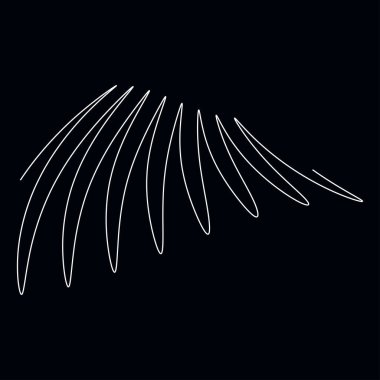 Dalgalı, dalgalı, dalgalı çizgiler. Eğri, camber, yay etkisi çizgileri. Curl, camber, fleks efekt çizgileri - stok vektör illüstrasyonu, klip- art grafikleri