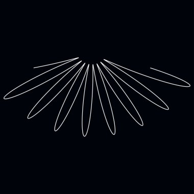 Dalgalı, dalgalı, dalgalı çizgiler. Eğri, camber, yay etkisi çizgileri. Curl, camber, fleks efekt çizgileri - stok vektör illüstrasyonu, klip- art grafikleri