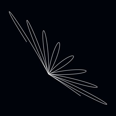 Dalgalı, dalgalı, dalgalı çizgiler. Eğri, camber, yay etkisi çizgileri. Curl, camber, fleks efekt çizgileri - stok vektör illüstrasyonu, klip- art grafikleri