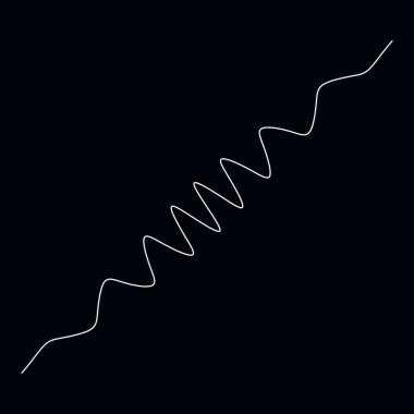 Dalgalı, dalgalı, dalgalı çizgiler. Eğri, camber, yay etkisi çizgileri. Curl, camber, fleks efekt çizgileri - stok vektör illüstrasyonu, klip- art grafikleri