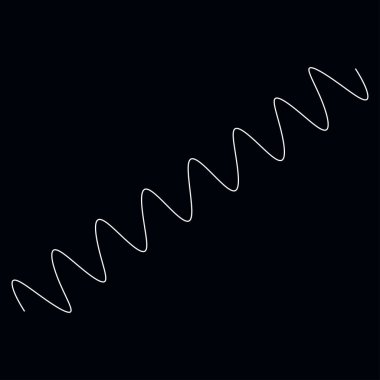 Dalgalı, dalgalı, dalgalı çizgiler. Eğri, camber, yay etkisi çizgileri. Curl, camber, fleks efekt çizgileri - stok vektör illüstrasyonu, klip- art grafikleri