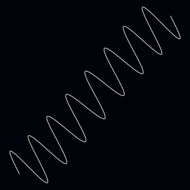 Dalgalı, dalgalı, dalgalı çizgiler. Eğri, camber, yay etkisi çizgileri. Curl, camber, fleks efekt çizgileri - stok vektör illüstrasyonu, klip- art grafikleri