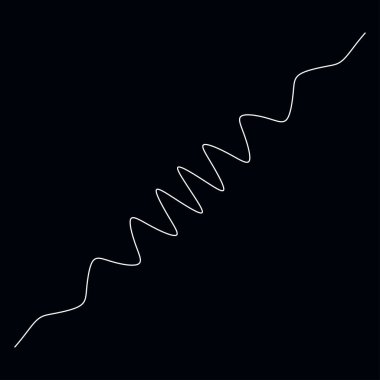 Dalgalı, dalgalı, dalgalı çizgiler. Eğri, camber, yay etkisi çizgileri. Curl, camber, fleks efekt çizgileri - stok vektör illüstrasyonu, klip- art grafikleri