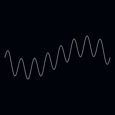 Dalgalı, dalgalı, dalgalı çizgiler. Eğri, camber, yay etkisi çizgileri. Curl, camber, fleks efekt çizgileri - stok vektör illüstrasyonu, klip- art grafikleri