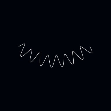 Dalgalı, dalgalı, dalgalı çizgiler. Eğri, camber, yay etkisi çizgileri. Curl, camber, fleks efekt çizgileri - stok vektör illüstrasyonu, klip- art grafikleri