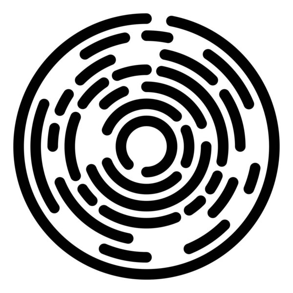 Circular, concentric segmented circles, rings. Abstract geometric circle. Spiral, swirl, twirl. Random rotation circles  stock vector illustration, clip-art graphics.