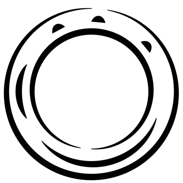 Circular Círculos Segmentados Concêntricos Anéis Circulo Geométrico Abstrato Espiral Rodopiar —  Vetores de Stock