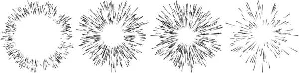 Radiella Utstrålande Dynamiska Strålar Strålar Linjer Starburst Solbrännarelement Gloss Glans — Stock vektor