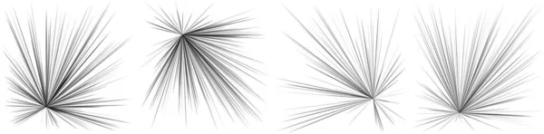 Rayos Dinámicos Radiales Radiantes Líneas Rayos Explosión Estelar Elemento Explosión — Archivo Imágenes Vectoriales