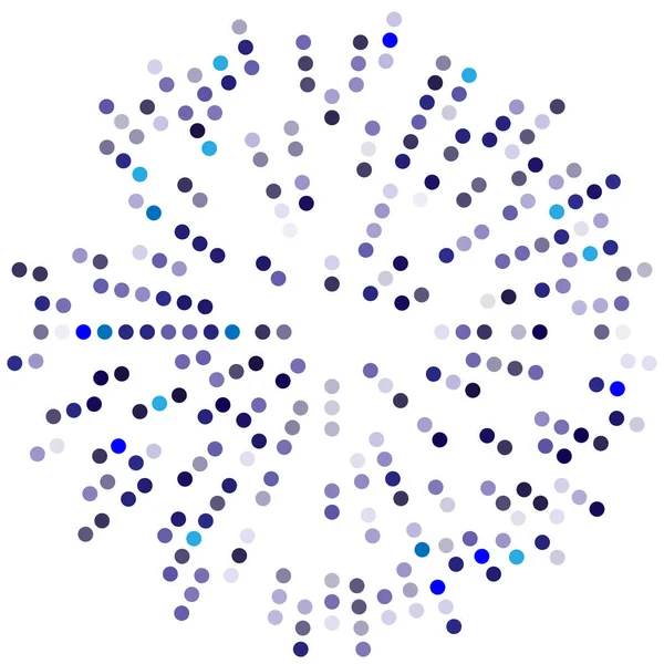Renkli, renkli rastgele daireler, noktalar, benekler ve çiller konsantre, dairesel ve dairesel elementler. Noktacılık, noktacılık rastgele polikrom yarım ton daireler stok vektör çizimi, klip- sanat grafikleri